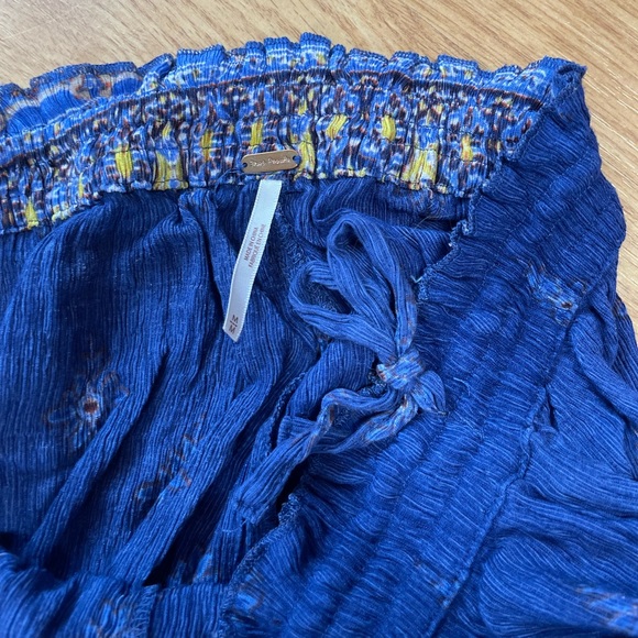 Free People Blue Wide Leg Pants - Picture 3 of 5